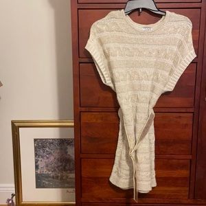 Gold Guess Sweater Dress, Short Sleeves